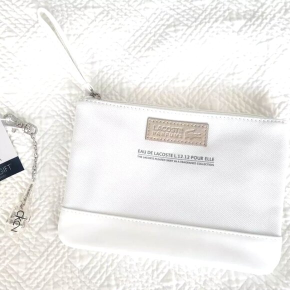 Lacoste Handbags - NEW! Luxe SET Lacoste Pouch Clutch Cosmetic Bag + Calvin Klein Headphone Spliter